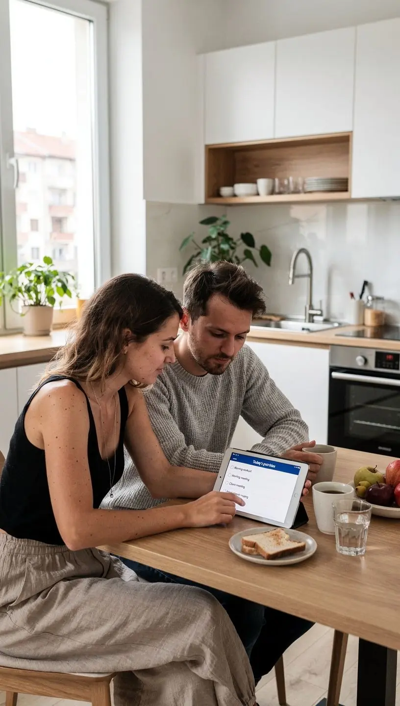 Listă vizuală cu sfaturi practice pentru optimizarea utilizării aplicațiilor și reducerea distragerilor digitale.